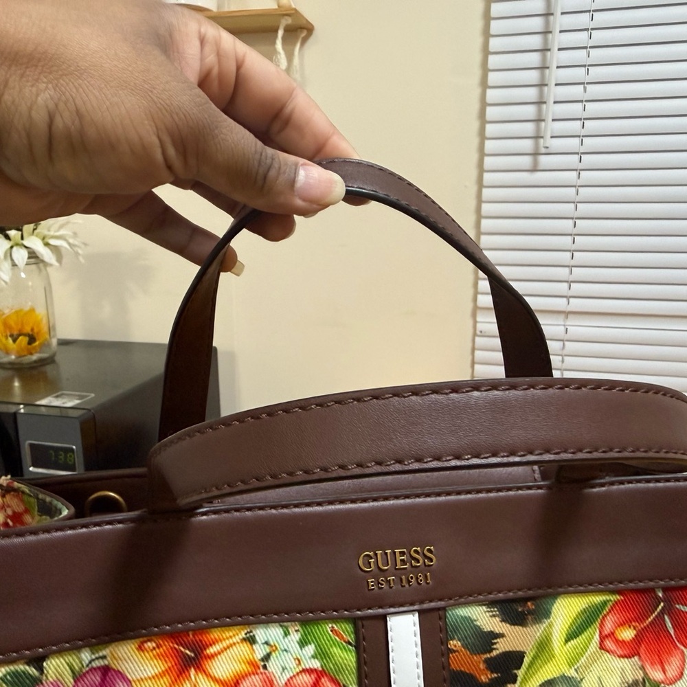 Guess Multicolor Floral and Leopard Tote - Picture 4 of 8